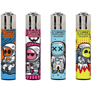 Zapalniczka CLIPPER FUNNY ASTRONAUTS (48pcs)